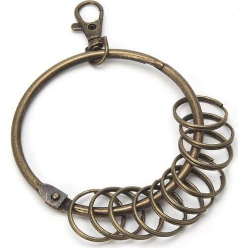 YYSD Keyring Keychain Clips Hook Clasps Big Key Ring Split DIY Bronze Oversize New