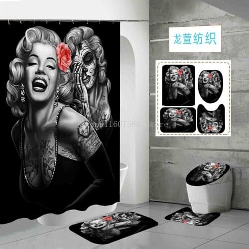 Marilyn Monroe Sexy Woman Shower Curtain Bath Curtain Set Fashion Bathroom Curtain Beauty Home Decor Dropshipping