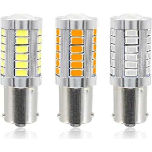 1156 LED P21W BA15S 1157 BAY15D Car Tail Brake Light Parking Lamp Reverse Bulb 12V 33SMD Automobile Turn Signal
