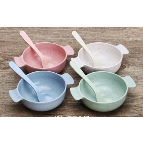 200set 2pcs/set Baby Feeding Food Tableware Eco-Friendly Kids Dishes Baby Eating Dinnerware Anti-hot Training Bowl+Spoon