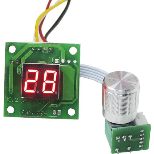 Promotion! Wholesale Very Small Size DC 6V-28V Motor PWM Speed Controller With Digital Display & Switch