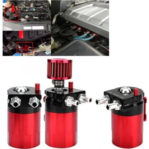 Car Modification Accessories 300ml Baffled Universal Oil Catch Breather Can Reservoir Tank Red car accessories