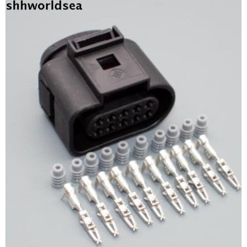 Worldgolden 10 Pin 1.5 mm car waterproof connector auto electrical plug socket for vw for audi 1J0973715 1J0 973 715