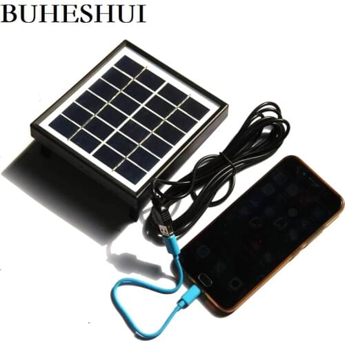 BUHESHUI 2W 6V Solar Module Polycrystalline Solar Panel Charger For 3.7V Battery System Lights With 3M Cable Free Shipping