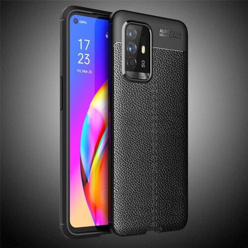 For OPPO Reno 5Z 5G Case Luxury Litchi Striae Full Soft Silicone Cover Case For Oppo Reno 5 Z 5G Reno5Z Phone Cases