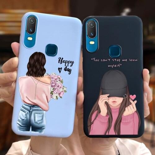 For Vivo V20 SE V 20 Y20 Y21 Y11 2019 Case Cover Cute Girl Fashion Back Cover For VIVO Y11 2019 V 20 Y51 31 20 20i Funda Bumper