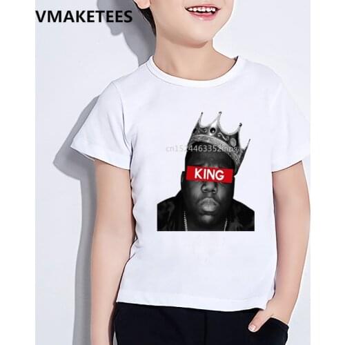 Kids America Hip Hop Rapper Star Notorious Big Print T-shirt Girls & Boys Biggie Smalls T shirt Funny Casual Baby Clothes,HKP456