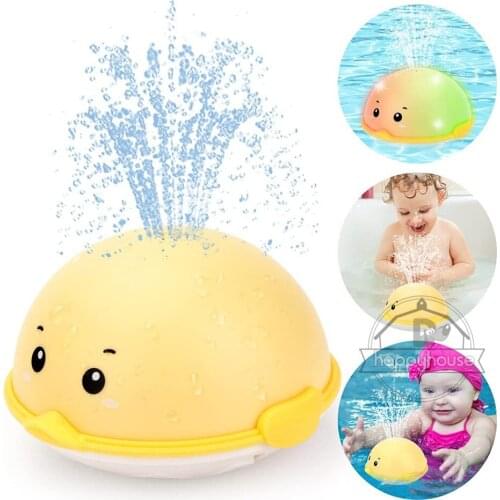 Baby Bath Toys Spray Water Shower Swim Pool Bathing Toys for Kids Electric Whale Bath Ball with Light Music LED Light Toys Gift