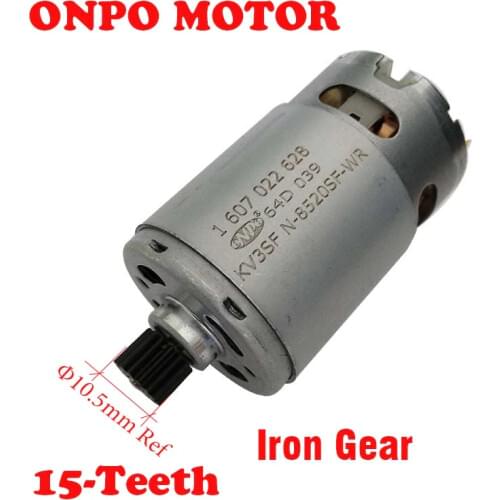 ONPO TSR1080-2-LI 15-Teeth DC Motor 1607022628 For BOSCH 3601JE2080 Electric Drill Screwdriver Maintenance Parts
