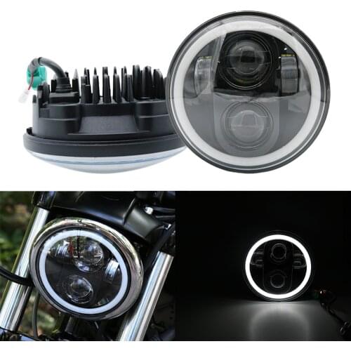 Headlight 5.75 Inch Motorcycle Projector moto Led Halo Headlight For Honda VTX 1300 1800
