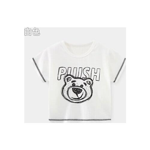 Baby Bear Short-sleeved T-shirt 2021 Summer New Boy Childrens O-neck Bottoming T Shirt Baby Boys Clothes Kids Top Tees Outwear