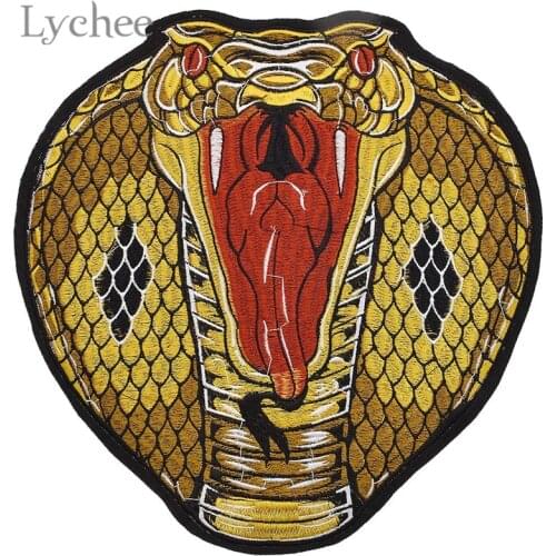 Lychee Snake Embroidered Patch Animal Design Iron On Applique DIY Sewing Supplies Material for Clothes