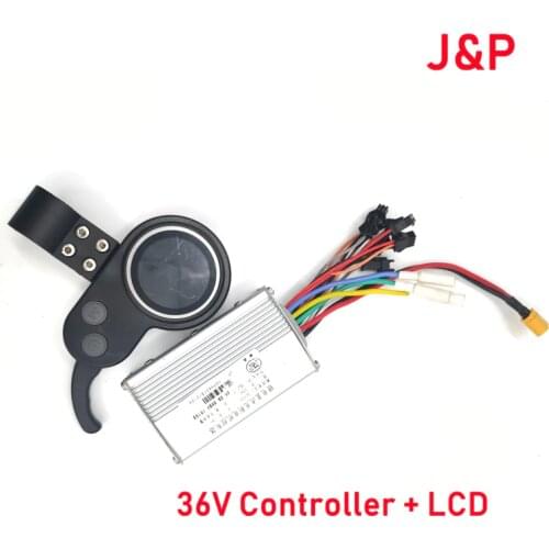 J&P 36V Brushless Motor Controller with Speed Control LCD Panel for Electric Scooter E-Bike Speed Modification Accessories