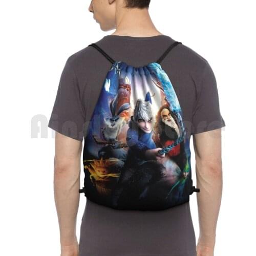 Rise Of The Guardians Backpack Drawstring Bag Riding Climbing Gym Bag Jackfrost Jack Frost Jack Frost Snow Ice