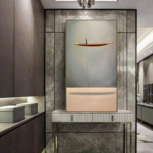 Modern Fisherman Hanging Pontoon Creative Canvas Painting Wall Art Picture Living Room Home Decoration Can Be Customized