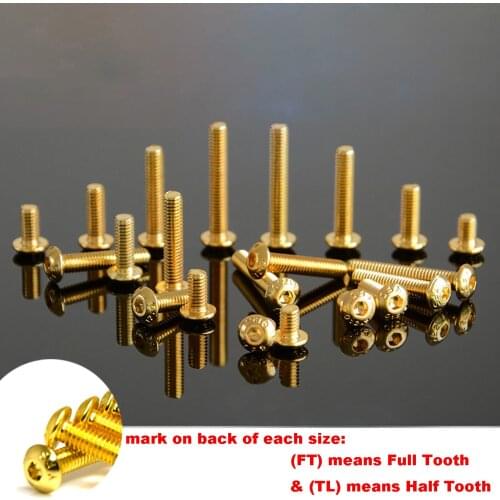 10Pcs Grade 12.9 Half Round Head Plating Titanium Gold Hex Screw M2 M2.5 M3 M4 M5 ISO7380 Hex Socket Screw Length 5-30mm