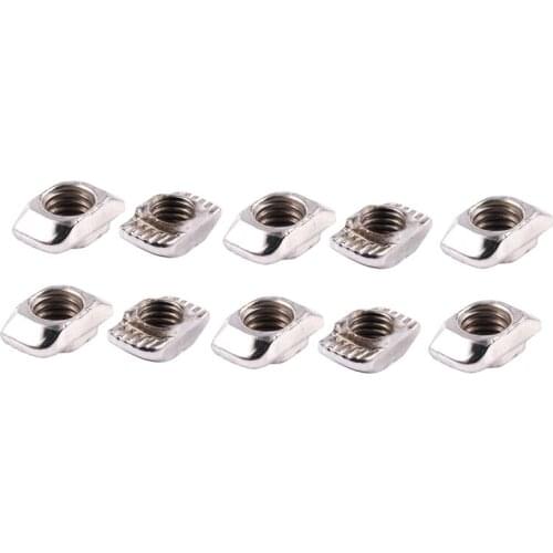 10Pcs 20 Series Compatible Drop In Type M5 T Slot Nuts 10Mm X 6Mm X 4.5Mm