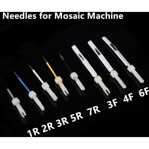 100Pcs 1-7R Prong Tattoo Needls Permanent Makeup Eyebrow Eyeliner Piercing Needle for Original Mosaic Tattoo Machine Disposabl
