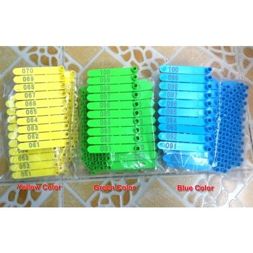 100pcs/bag ,Export quality ear Tags (74mm x 11.5mm) for Sheep ear tags or small animals (not Market replication products)