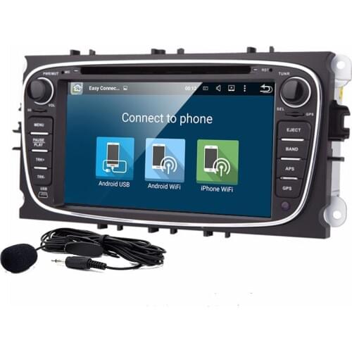 2 Din Android 9.0 Quad Core HD 1024*600 Car DVD Player for Ford Focus Mondeo S-Max Cmax Galaxy car Audio Radio Stereo Head Unit