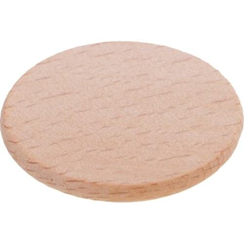 20 Pieces 36mm Wood Base Disk Round Pieces for DIY Painting Craft Scrapbooking