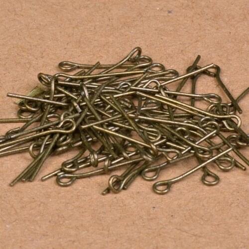 200pcs/lot Antique Bronze Gold Silver Rhodium Gunblack Color 9 Shape Eye Pin Head Pins DIY Accessories Craft For Jewelry Making