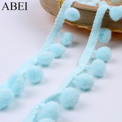 25mm 5Yards Lace Fabric Pompom Tassel Ball Fringe Lace Trims DIY Wedding Craft Ribbon Sewing Handamde Garment Accessories