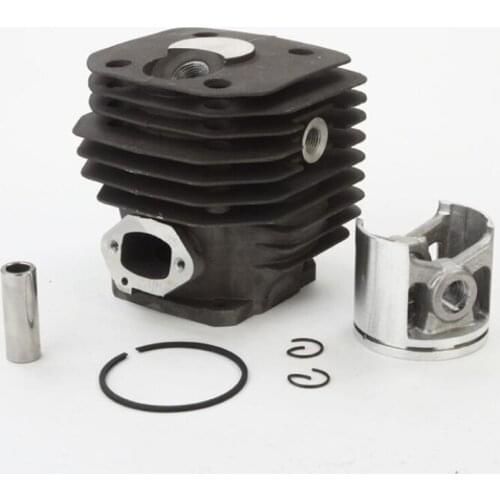 48mm H262 Cylinder Piston Assembly Chainsaw Cylinder Piston Kit with 5pcs Replacement Parts, Gasoline Saw Accessories