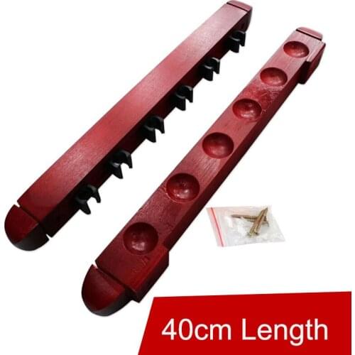 WOLFIGHTER Wood 6 Billiards Pool Cue Sticks Holder Wall Rack 40cm Length Red Yellow Color China