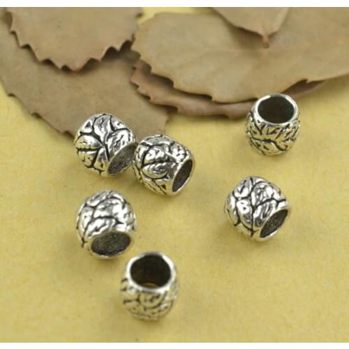 20 pcs round Alloy Bead DIY European big hole Beads Fits Charm Bracelets Necklaces Pendants making 18168