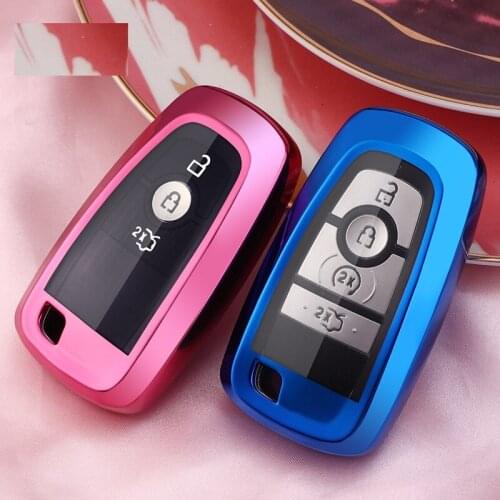 Soft TPU full protect Car Key Case Cover For Ford Fusion Mondeo Mustang Edge Expedition EXplorer F-150 F-250 F-350 2018 2019
