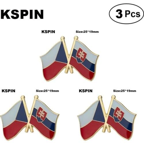 Czech Repulbic & Slovika Badge Lapel Pin Brooches Pins Flag badge Brooch Badges