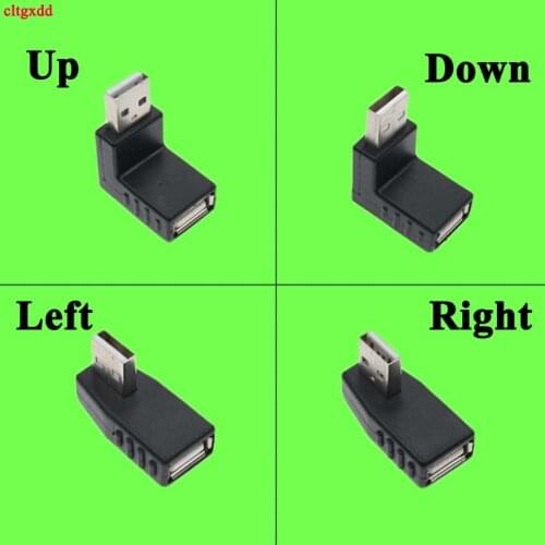 Left/right/below/above angle 90 degree USB 2.0 A Male Female Adapter Connecter for Laptop PC Durability and Stable Performance