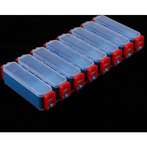 Double Sided Fishing Tackle Gear Case Fishing Organizing Box with Separate Compartments Waterproof