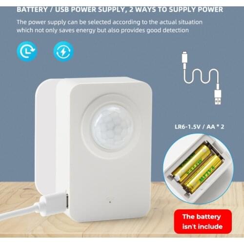 Tuya WiFi PIR Motion Sensor, Smart Home Infrared Passive Detector, Security Burglar Alarm Sensor Remote by Tuya Smart Life