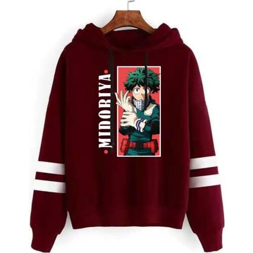 Izuku Midoriya Hoodies Loose Tops Casual Hoodie Women Men Sweatshirts Male