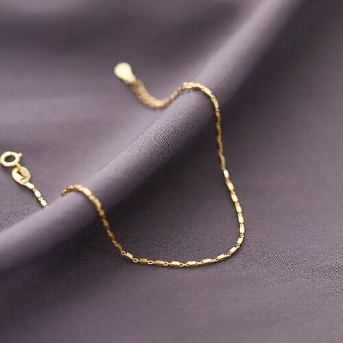 Exquisite Elegant Womens Gold Bracelet Fashion Simple Silver Color Bracelet Fine Jewelry Birthday Simple Gifts Chain Bracelet