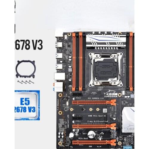 Extreme Gaming Intel X99 LGA 2011-3 Motherboard Set With E5 2678V3 Support Quad Channel DDR3 Up To 256GB