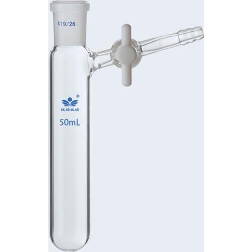 1PC Lab Glass 10/25/50/100/250ml Grinding mouth Reaction Flask, schlenk tube with PTFE piston