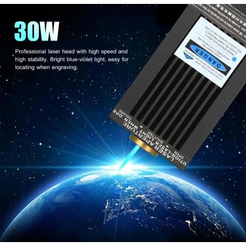 30W 20w 10W 5500nW Laser Module Laser Head 450nm Blue Lase for Laser Engraving Machine Wood Marking Cutting Tool for DIY Easyuse