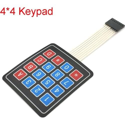 16 Key Membrane Switch Keypad 4X4 Matrix Keyboard for arduino Diy Kit