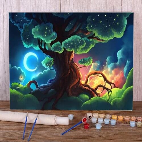 Landscape Fantasy Cartoon Painting By Numbers Kit Acrylic Paints 40*50 Oil Painting Home Decor For Wholesale
