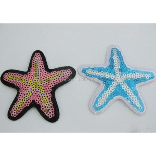 PENEW 7CM Sea Star Shape Iron On Patches For Garment 20Pcs Kids Apparel Decoration