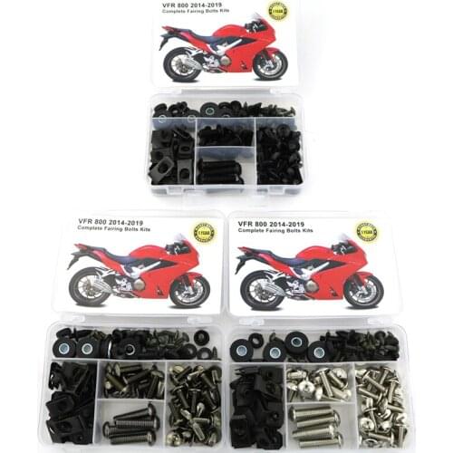 Fit For Honda VFR800 2014 2015 2016 2017 2018 2019 Complete Fairing Bolts Kit Steel Bodywork Screws Fairing Clips Fastener