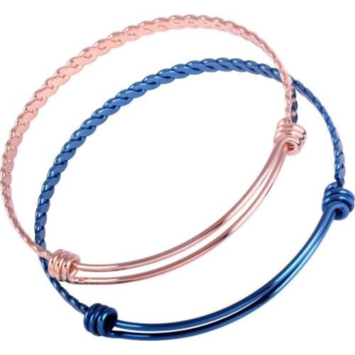 Durable &Fadeless 100pcs/lot Surgical Stainless Steel Expandable DIY Bangle Fashion Women Jewelry Bracelet CJB0273