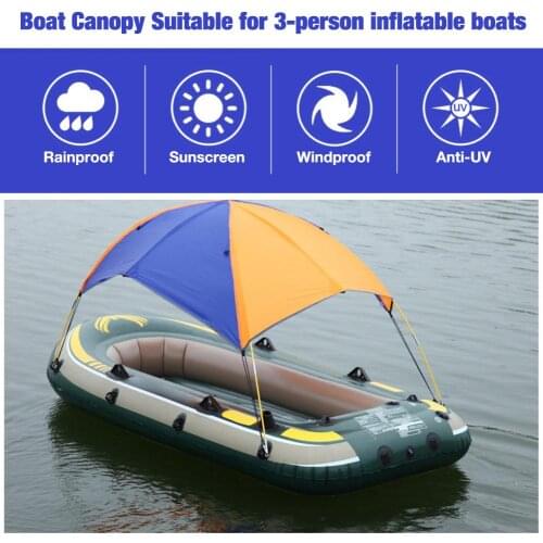 Boat Tent 2-3 Persons Inflatable Kayak Folding Awning Fishing Sunshade Waterproof And Suncreen Outdoor Water Sport Accessories