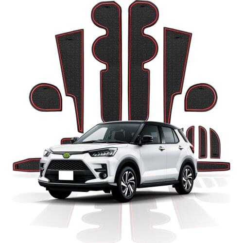 RUIYA For Rise A200A A210A 2019 2020 Car Door Groove Mat Anti-slip Slot Pad Auto Interior Organizer Styling Accessories 13 Pcs