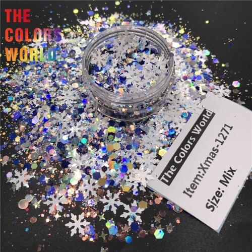 TCT-433 Christmas Mix Nail Glitter Nail Art Decoration Body Art Tumbler Crafts DIY Holidays Accessories Festival Party Supplier