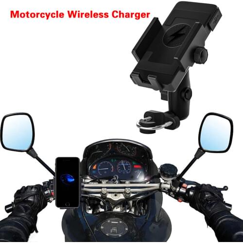 WUPP Motorcycle Wireless Charging Mobile Phone Holder Fast Charging 12-32V Electric Vehicle Mobile Phone Navigation Bracket