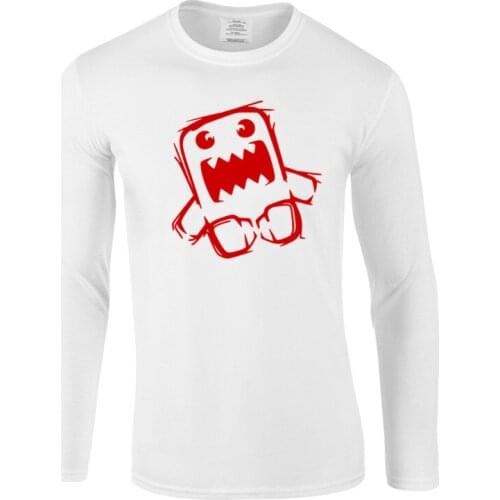 Domo Kun Japanese Drift Funny t shirt mens long-sleeved cotton men bottoming shirt solid color Casual clothes Male Tops & Tees